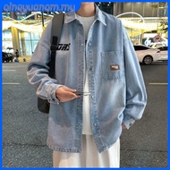 2021Denim Jackets Men Hip Hop Streetwear Casual Jeans Jacket for Men Single Breasted Denim Jacket