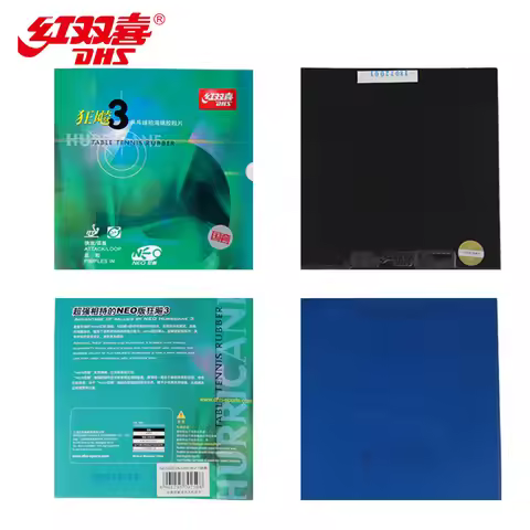 DHS Hurricane 3 National NEO BLUE SPONGE (Professional Player Use) Table Tennis Rubber Original DHS 