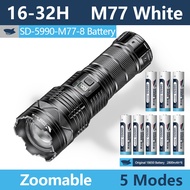 Smiling Shark LED Flashlight Original SD5990 Super Bright Torch light M77 15000LM Powerful Strong Br