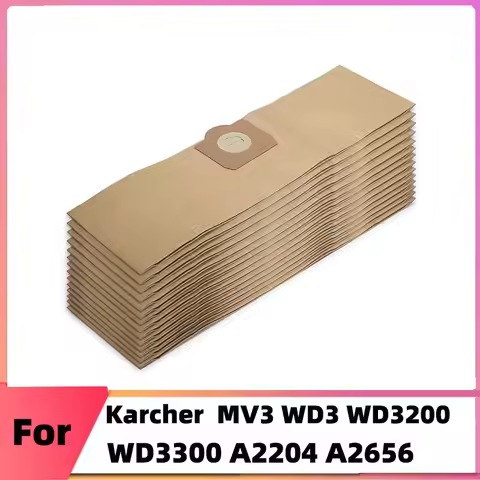Paper Dust Bags For Karcher MV3 WD3 WD3200 WD3300 A2204 A2656 WD3.500P SE4001 SE4002 For Rowenta RB8