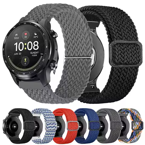 22mm 20mm Band For Ticwatch Pro 3 Ultra GPS Nylon Elastic Watch Strap For TicWatch Pro 3 LTE/S/GTX G