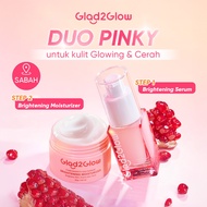 Glad2Glow 2In1 Skincare Set Brightening Glowing/Repair/Acne/Aging/Dark spot moisturizer Serum muka g