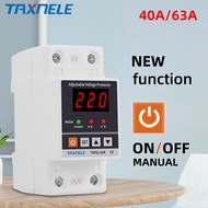 Adjustable over voltage under voltage protector automatic 63A 40A RCBO Lightning Surge voltage prote
