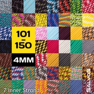 TENDA PARACORD ROPE 4MM 7 STRAND PARACHUTE CORD TENT ROPE PARACORD BRACELET MATERIAL NO. 101 150