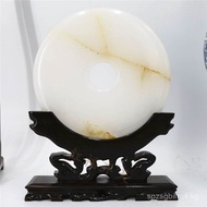 Redwood Peace Buckle Ornament Base Jade Peace Buckle Wooden Stand Solid Wood Base Black Azalea Wood 