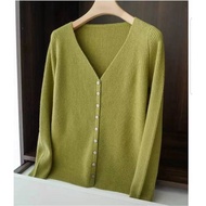 (Ready Stock) L76 Cardigan V-neck Blouse Rajut Knitted Wanita Women Korean Muslimah Long Sleeve Tops