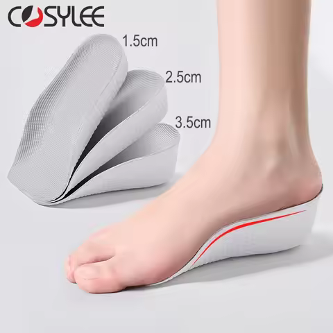 Arch Support Height Increase Insoles Half Pads Orthopedic Breathable Memory Foam 7 Points Lifts Shoe
