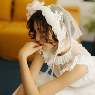 millerbride veil米樂新娘頭紗-手工製作復古蕾絲頭巾/頭紗