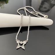 Dazzling Zircon Four-pointed Star Necklace Super Flashing Star Necklace Ladies Necklace