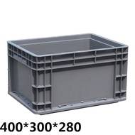 STDL TOT】Plastic Basket Large Non-Airtight Crate Rectangular Plastic Frame Gray Logistics Box Storag