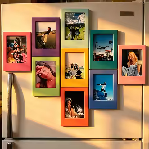 3 Inch Magnetic Photo Frames for Fujifilm Instax Negatives Creative Fridge Picture Frame Magnets Art
