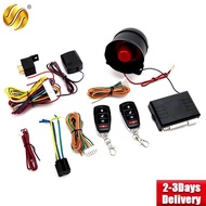 Car Alarm Siren Horn + 2 Remote Control Vehicle System 1-Way Universal Protection Security System Ke