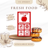 Fragile Sticker Label Live Fish Live Plant Fresh Food Frozen Food 9cm*5cm 13cm*7cm