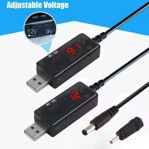 USB Boost Converter DC 5V to 9V 12V USB Step-up Converter Cable + 3.5x1.35mm Connecter For Power Sup