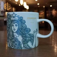 Starbucks Cup Mug Ceramic Retro Mermaid Mug Coffee Cup Sea Goddess Mermaid Coffee Mug Cup 16oz 355ml