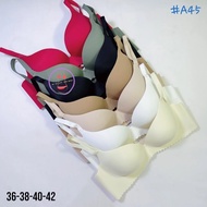 [Size36-42]A cup bra without underwire, slanted cup, 1cm thin padded bust, size 36 38 40 42 (A45)