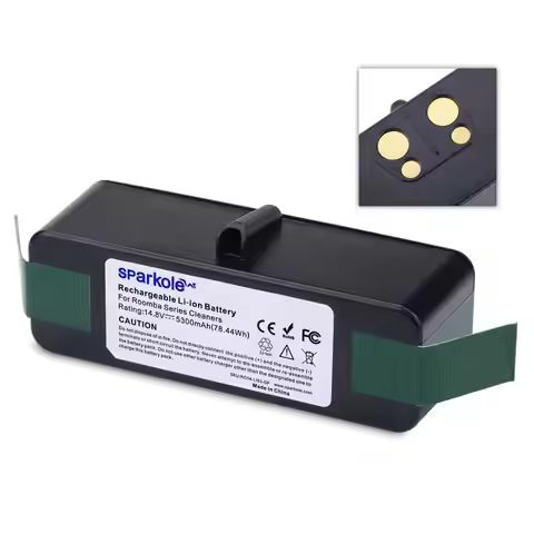 Sparkole 5.3 Ah 14.8V Li-ion Battery With Brand Cells for iRobot Roomba 500 600 700 800 Series 560 6