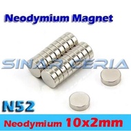 5 PCS Neodymium Magnet 10x2 super strong N52 Cylinder size 10x2mm Rare Magnet