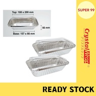 (5 PCS) CRYSTAL WRAP Rectangle Aluminium Foil Tray with Lid 4573-P