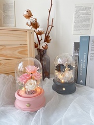 永生花藍芽音響夜燈 喇叭 聖誕禮物 聖誕節 情人節禮盒 客製化禮