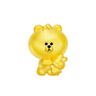 CHOW TAI FOOK 999 Pure Gold Charm - LINE FRIENDS Brown R31660