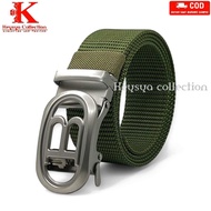 IKAT PINGGANG PRIA KANVAS NYLON TACTICAL KEPALA BESI HURUF B