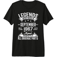 Men's cotton T-shirt Legends were Born in September 1967 59th Birthday 59 Yrs Old Premium Tri-Blend 