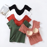 Maya Top With Bra/ Atasan Korea / Kaos Wanita