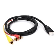 HDMI To AV HDMI To 3RCA Red Yellow White Difference HDMI 3RCA Video TO Audio Cable J6X5