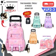 GIOBAGS 3-Wheel Trolley Bag for Elementary School Girls LP2-3