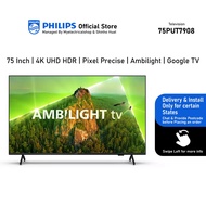 Philips 75 Inch 4K UHD HDR Ambilight Google TV 75PUT7908