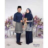 FULL SET NIKAH KURUNG RAUDAH NAVY BLUE | TUNANG | NIKAH | SANDING | KURUNG MODEN RAUDAH | BAJU NIKAH