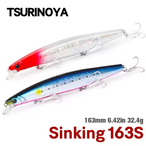 TSURINOYA STINGER 163S Inshore Fishing Sinking Minnow Lure 163mm 34.2g Ocean Beach Fishing Hard Bait