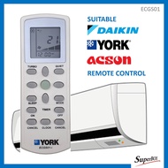 Replacement For York Daikin Acson Air Cond Aircond Air Conditioner Remote Control