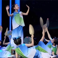 Childrens Performance Clothes Summer Night Dance Fan Childhood Memories Little Lotus Splendor Grandm