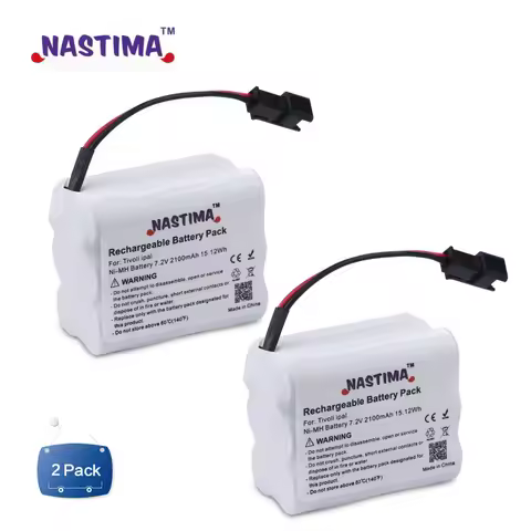 NASTIMA 2Pack 7.2V 2100mAh NI-MH Audio Replacement Battery for Tivoli PAL iPAL Radio (MA-1, MA-2, MA