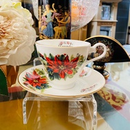 Tea Cup Saucer Aynsley England Month December Luxurious Beautiful