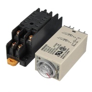 🔥Msia Ready Stock 24hr Ship🔥DC AC H3Y-2 Power On Time Relay Delay Timer DPDT & Base