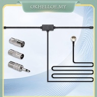 FM Sheep Horn Antenna F Female Head To TV 3.5 Mono for Car FM TV Radio Station