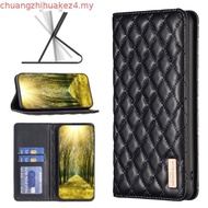 For Samsung Galaxy A06 A016 A55 A36 S24 S25 Ultra S25+ Pressed Grid Flip Stand Leather Wallet Case C