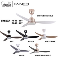 FANCO BREEZA 46inch / 36inch DC Motor 3 Colour LED 3 Blade