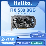 ☇Halltol RX580 8 GB 2048 SP Graphics Card RX588 GPU 8G Gaming Video VGA GDDR5 AMD Radeon RX 580lYcP