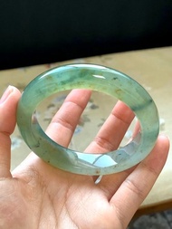 冰種翡翠天然翡翠玉鐲 A玉手鐲 玉鈪 • 冰種灑金飄花翡翠福鐲