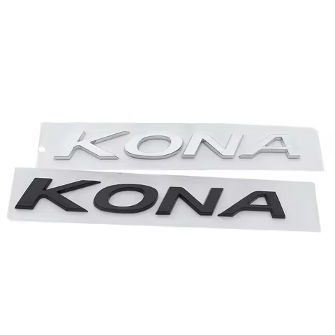1PC 3D ABS KONA Car Letter Logo Sticker Tail Decoration Badge Auto Rear Trunk Emblem Decal Accessori