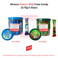 *HALAL* Afresco Choco / Milk Cube Candy 13.75g X 30pcs Yesniaga