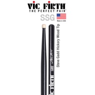 Vic Firth® SSG ไม้กลอง Steve Gadd หัวไม้ ( Steve Gadd Hickory Wood Tip Drumsticks ) ** Made in USA *