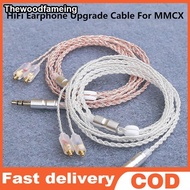 THEFAM HiFi Earphone Upgrade Cable MMCX 3.5mm 1.2m Silver Plated Cable For IE200/IE300/IE600/IE900/ 