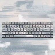 New Lofree Lofi Small Upturned Theme Keycap 68/100/131 Key PBT Sublimation Mechanical Keyboard OEM F