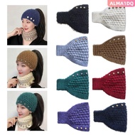 ALMA1DQ Winter Wool Headbands, Soft Warm Knitted Headbands, Fashion Thicken Wide Edge Windproof Head