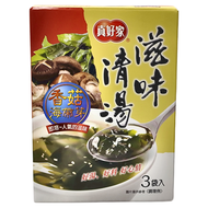 真好家 香菇海帶嫩芽湯 3包  26.7g  1盒